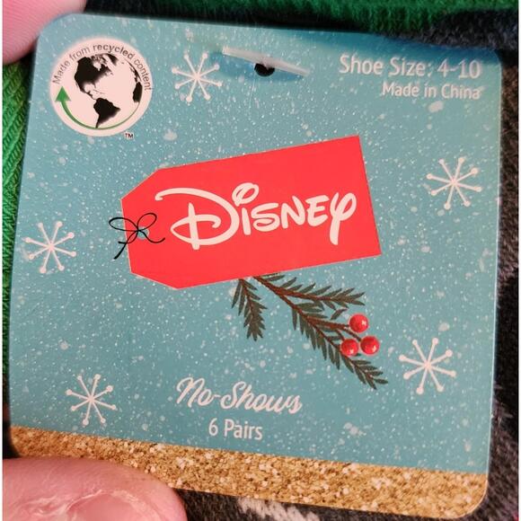 Disney Mickey & Minnie Mouse No Show Women's Socks 6‎ Pair Pack Shoe Size 4-10 - Picture 3 of 4